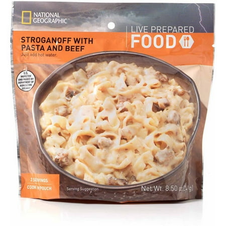 National Geographic Premium Emergency Food Storage Instant Beef Stroganoff Pouch