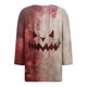 thumbnail image 5 of Camisa Henley informal de manga 3/4 para mujer, blusa con cuello en V y botones con estampado tie-dye para uso diario, 5 of 5