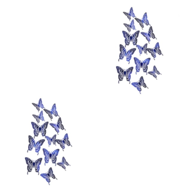 Billuyoard Mariposas coloridas decorativas para el hogar mariposas decorativas simuladas belleza simulada pegatinas de pared coloridas LK12 azul LK12 azul 2piezas