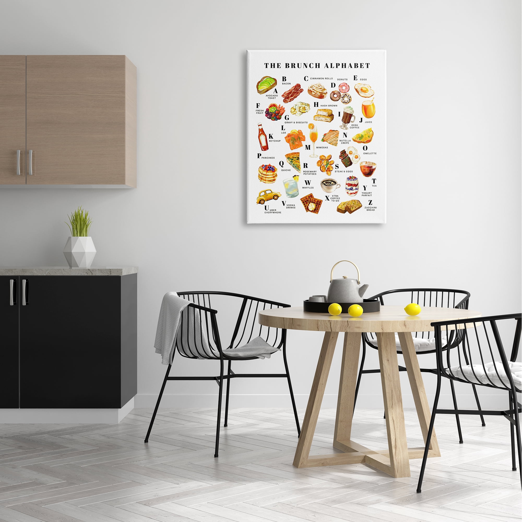 Stupell Industries The Brunch Alphabet Food Treats ABC Illustrations,30 x 40, Design by Ziwei Li