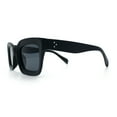 thumbnail image 6 of SA106 Womens Luxury Beveled Thick Horn Rim Rectangle Fashion Sunglasses Matte Black - Black, 6 of 8