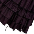 thumbnail image 5 of Plus Size Long Dresses for Fall Women's Gothic Flare Long Sleeves Dark Black Dress Mesh Spliced Costumes Dress Lace-up Long Dress Purple M, 5 of 7