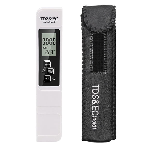 Hugtrwg Medidor rango 0-9999ppm medidor EC para análisis del (blanco)