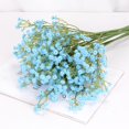 thumbnail image 3 of Artificial pequeña rosa flores silvestres falsas flores al aire libre ramo de seda floral interior exterior maceta colgante hogar cocina oficina boda jardín decoración 3 piezas azul BANYUO Electrónica, 3 of 3