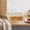 thumbnail image 4 of Fesfesfes Square Organizer with Lids Clear Plastic Food Storage Containers Airtight Organizer Bin for Food Prep Freezer Kitchen Restaurant Supplies White, 4 of 4