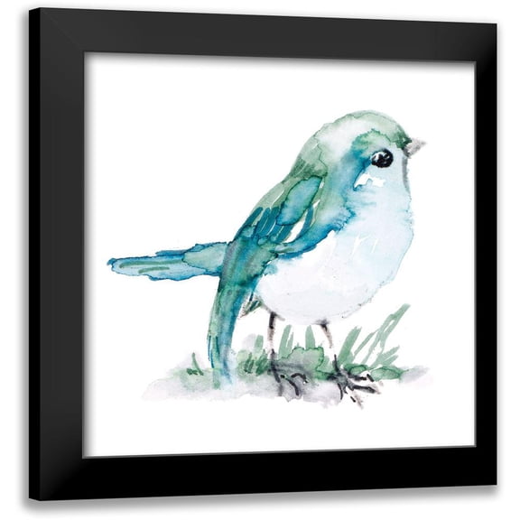Loreth, Lanie 12x12 Black Modern Framed Museum Art Print Titled - Spring Blue Bird I