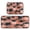 Coral and Black Tie-dye Pattern, variant on 2-Piece Kitchen Rugs Set Non-Slip Mats Carpet Floor for Kitchen, Bathroom (19.7"x27.6" & 19.7"x47.2") Colorful Splashes and Brushstrokes