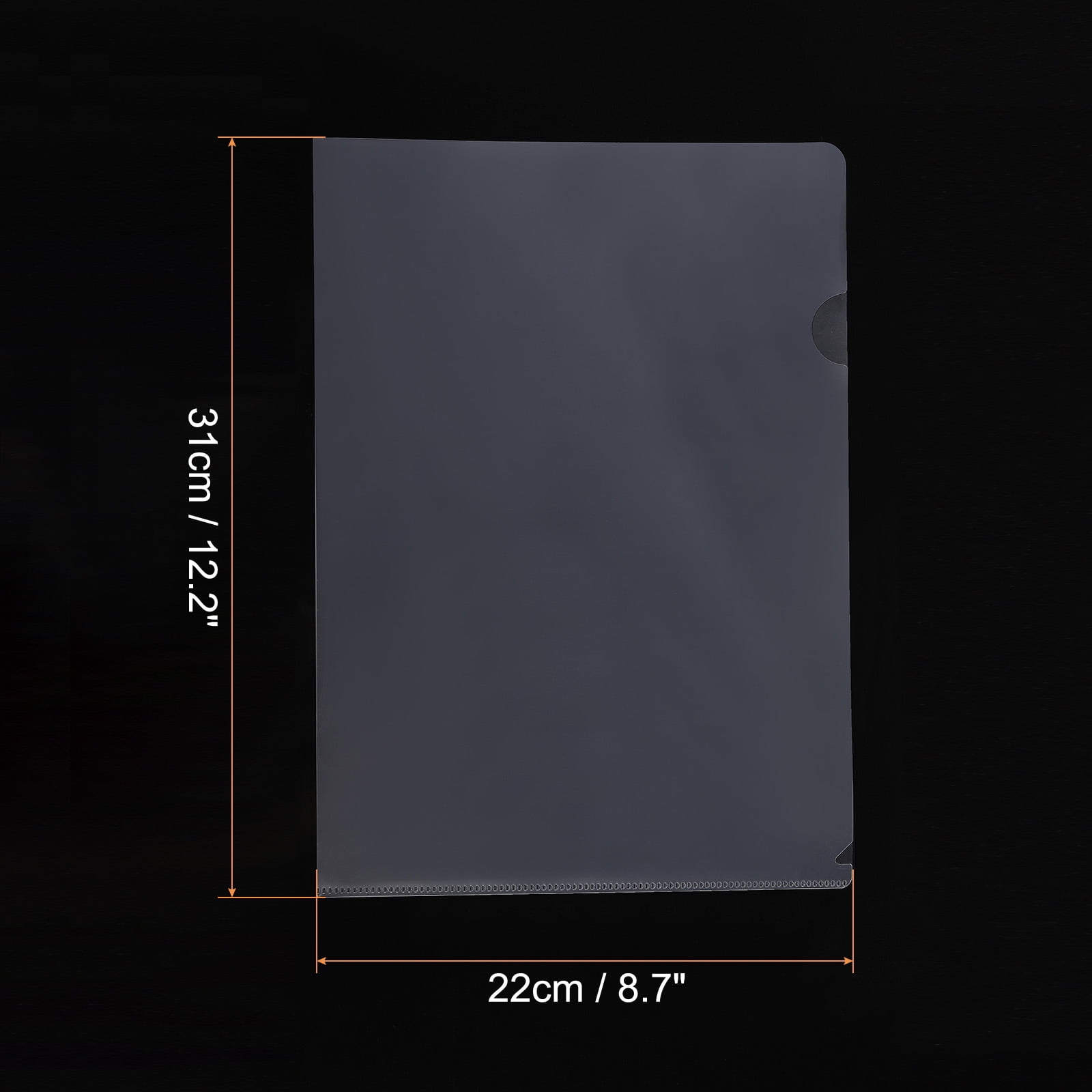 Unique Bargains L Type Clear File Pockets for Office Documents Clear