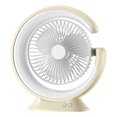 thumbnail image 1 of Desk Lamp Fan 1200mAh Rechargeable Mini Handheld Electric Fan 3 Speed Portable Desk Fan Yellow, 1 of 5