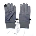 thumbnail image 4 of Hombres Mujeres Guantes Calefactores USB Pantalla Táctil Térmico (gris), 4 of 5