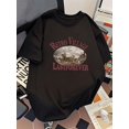 thumbnail image 1 of Summer Casual Loose Fit Crew Neck Short Sleeve Drop Shoulder Print Cotton Pullovers for Adult, Casual Sporty Tee, Summer Gifts, 1 of 8