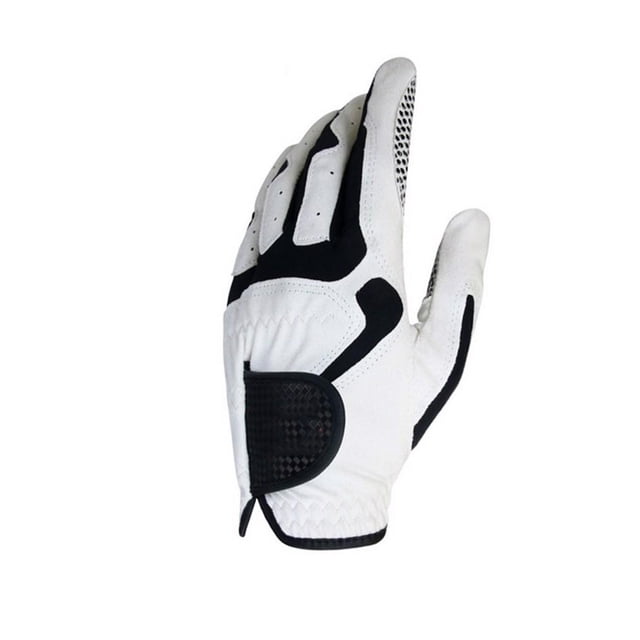 maskred Single Men Left Hand Golf Glove Training Practice Sticky Comfortable Beginner Professional Protector Portable Outdoor White