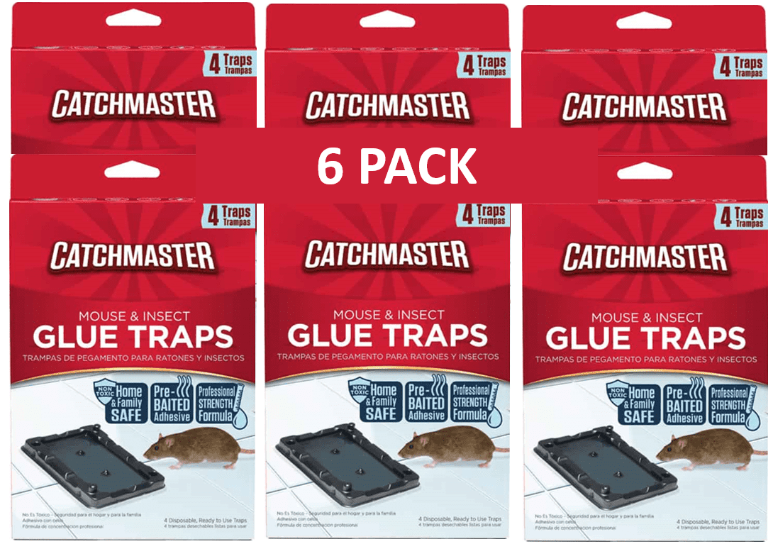 2-Traps Catchmaster 102 Mouse & Insect Glue Traps 