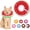 Watermelon, variant on Minzimin 1Pack Cat Cone Collar Soft, Adjustable Cat Recovery Collars Spay Cones to Stop Licking, Cute Donut E Collar After Surgery, Anti-Lick Wound Healing Elizabethan Collar for Kittens