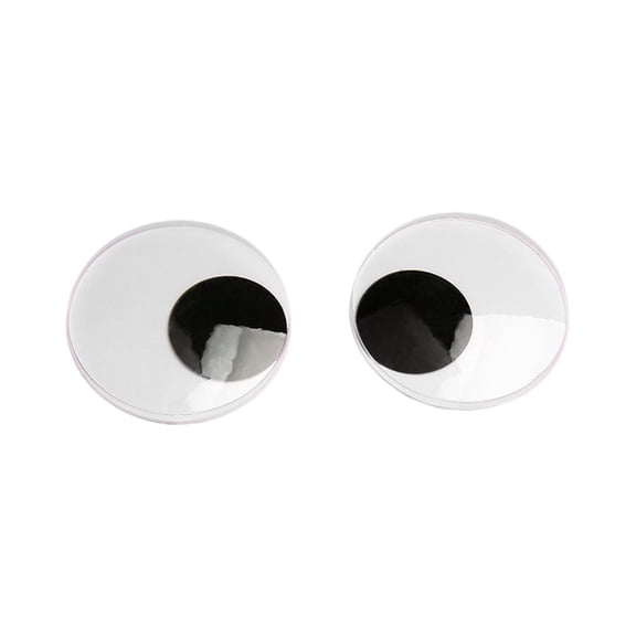 JUNTEX 7.5/10/15cm Flat Wiggle Eyes Doll Accs Self-Adhesive Toy Googly Eyes w/ Back Glue for Hobby Collectable Dolls 1 Pair