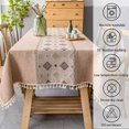 thumbnail image 4 of Rectangular Table Cloth Resistant Anti Stain Washable Kitchen Table Decoration C, 4 of 5
