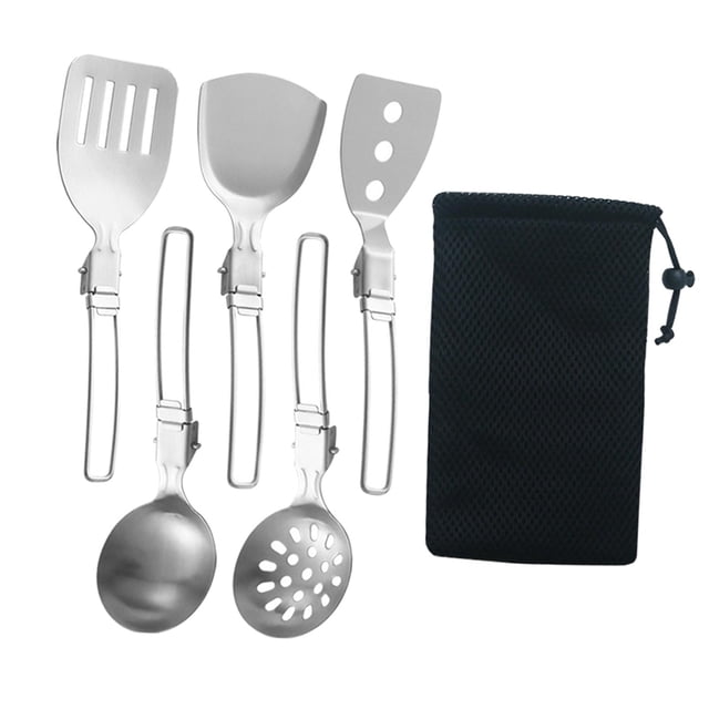 Juego de utensilios de cocina Zulema de campamento de 6 piezas acero inoxidable 304 Equipo de cocina al aire libre