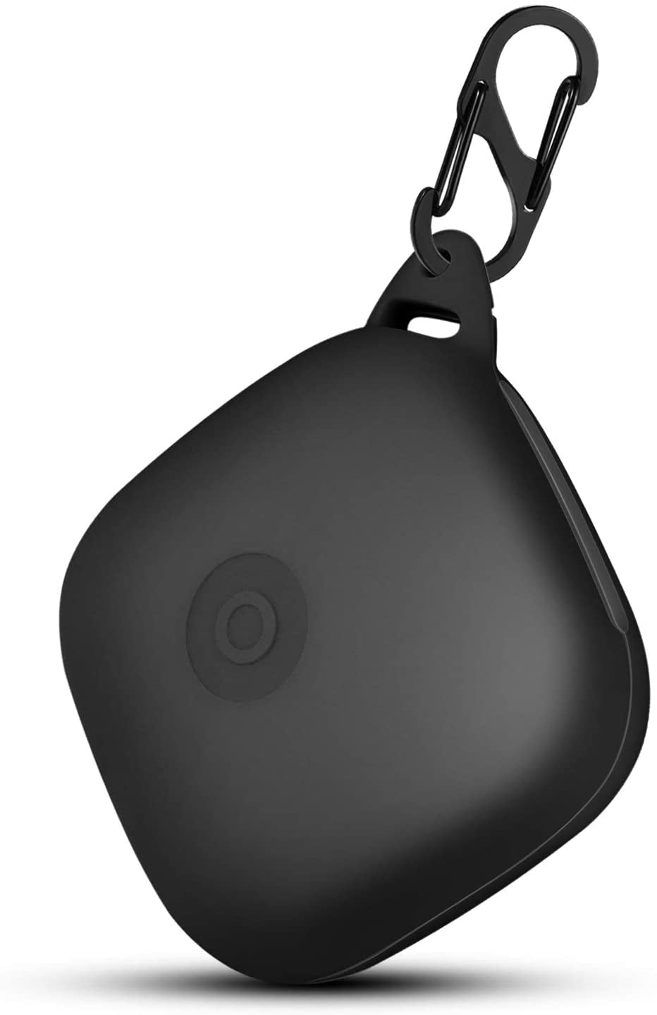 PowerBeats Pro Accessory Protective Silicone Cover for PowerBeats Pro Charging Case with S-Biner Dual Carabiner Keychain Black