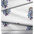 thumbnail image 2 of Soimoi Poly Georgette Fabric Leaves,Floral & Paisley Block Print Fabric by Yard 52 Inch Wide, 2 of 3