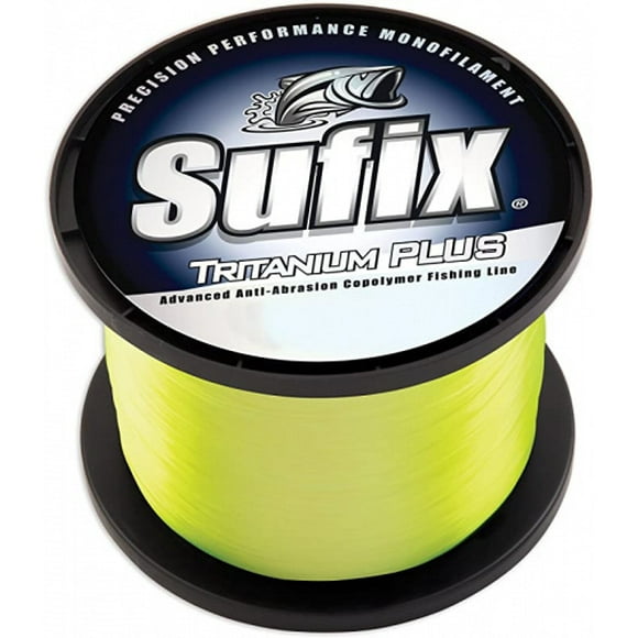 (20 Livres, Chartreuse) - Ligne de Pêche à la Taille de Bobine Sufix Tritanium Plus 0,1 Kg