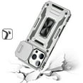 thumbnail image 4 of For Motorola Moto G Stylus 5G 2025 Case, Tough Hybrid Case with Movable Camera Window & Metal Ring Stand Shockproof Phone Cover (Silver), 4 of 10