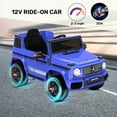thumbnail image 3 of TOKTOO 12V Powered Ride on Toy Mercedes-Benz G63 Licensed for Kids, Electric Toddler Ride on Car w/Parent Remote Control, MP3, LED Headlight, Gift for Boys Girls Aged 2-4 Years, Blue, 3 of 10