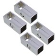 thumbnail image 1 of BQLZR 4 Pcs Silver Aluminium Alloy 2 Way Connector for 0.98inch Square Pipe, 1 of 5