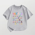 thumbnail image 4 of FamilyThread Toddler Boys Girls Short Sleeve T Shirts Kids Summer Colorful Tops Cute Alphabet Printed Crewneck Tees Fashion Tops Casual Tees For 1-9Y, 4 of 4