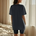 thumbnail image 4 of GreatBaby Ladies' Spring And Summer Solid Color Five Quarter V Neck Spring And Summer Breathable Sleeved Shorts Casual Home Lounge Wear, 4 of 5