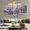 thumbnail image 2 of TISHIRON 5PCS Framed Canvas Wall Art Set,60"x40" Winter Pine Forest Canvas Art Decor, 2 of 7