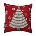 thumbnail image 3 of Pillow Perfect 624471 12 in. Pays Maison Arbre Jeter Oreiller - Rouge, 3 of 3