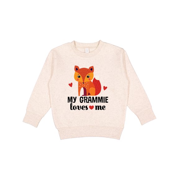 Inktastic Grammie Loves Me Grandchild Fox Toddler Sweatshirt