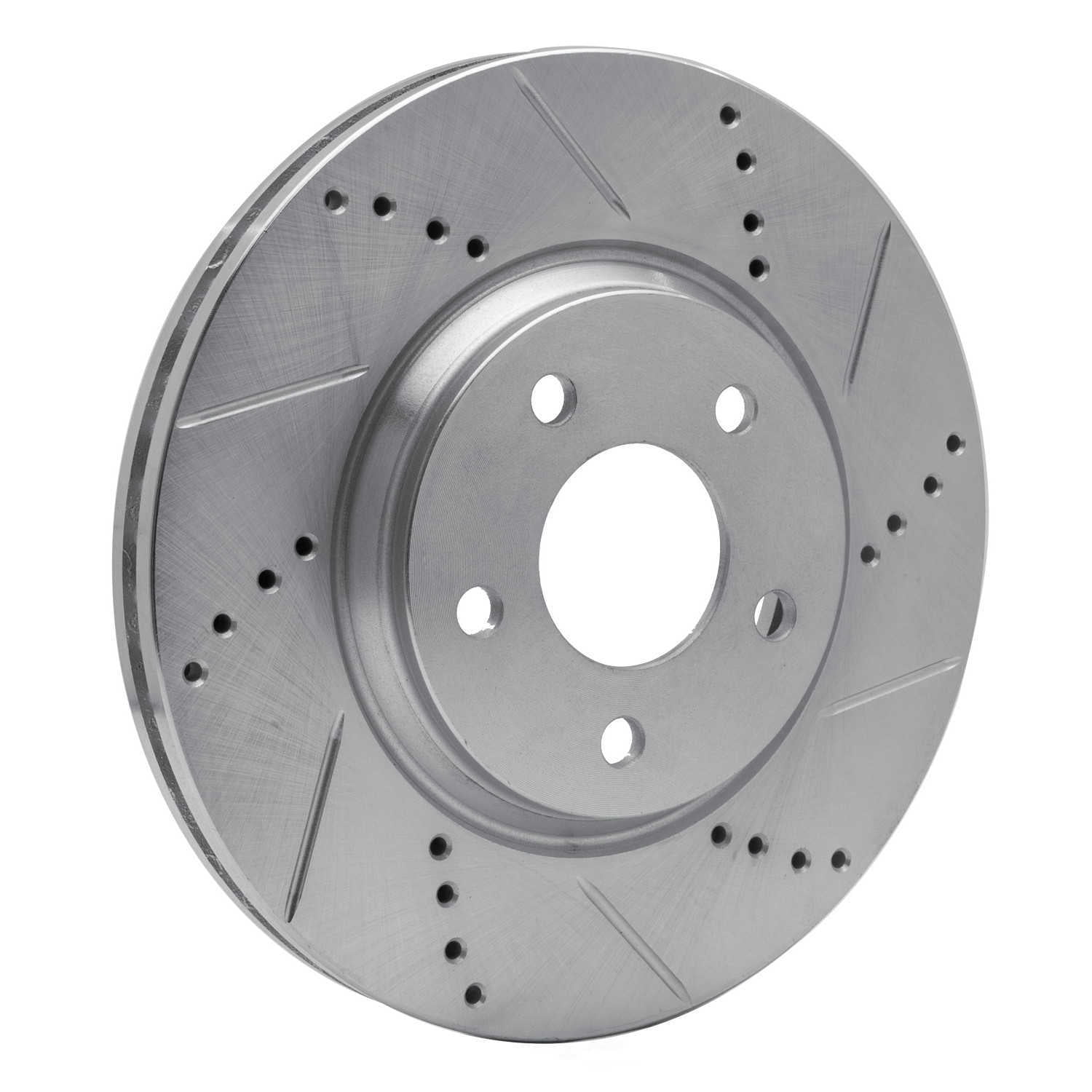 Dynamic Friction Company 631-53003R DFC Brake Rotor - Drilled And Slotted - Silver