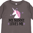 thumbnail image 4 of Inktastic My Nanny Loves Me Unicorn Girls Long Sleeve Toddler T-Shirt, 4 of 5