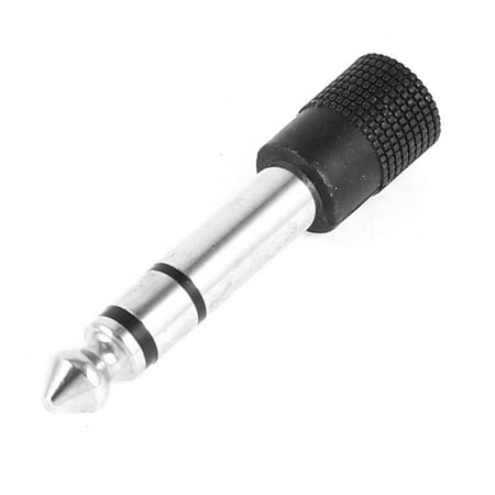 3.5mm Female Mono Socket to 6.35mm Male AV Video Jack Adapter Connector ...