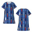 thumbnail image 6 of Hirioo Cute Fish for Women's Nightdress Comfortable Short Sleeve Nightwear Casual Sleep Dress, 6 of 8