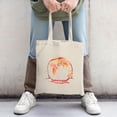 thumbnail image 2 of Stylish Canvas Tote Bag with Vibrant Orange and Pink Splash Design - Perfect for Shopping Travel and Parties, 2 of 4