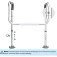 thumbnail image 4 of Toilet Safety Rail for Seniors, Toilet Grab Bars for Seniors and Disabled, Toilet Handles for Elderly with Adjustable Width and Height, 350 lb Weight Capacity, FSA/HSA Eligible (White), 4 of 7