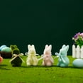 thumbnail image 7 of nvzhuang Easter Flocked Bunny Ornament Foam Moss Bunny Figurines for Desktop Yard Home Holiday Decor, 7 of 7