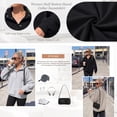 thumbnail image 3 of SUNBS Half Button Pullover Sweatshirt for Women Fall Oversized Casual Fleece Tops with Stand Collar, 3 of 8