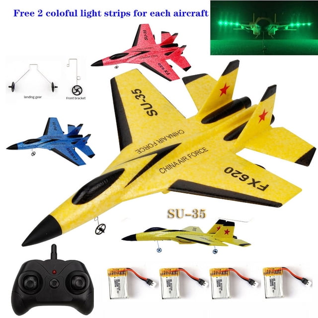 Avión planeador a Control remoto para niños, juguete de modelo volador ensamblado, SU-35, Wingspan, Radio Control, RTF, UAV, regalo de Navidad