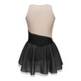 thumbnail image 4 of Oyolan Robe Tutu une Pièce de Danse Ballet pour Filles Enfants, Justaucorps de Compétition de Patinage Artistique en Maille à Empiècements, Noir 8, 4 of 7