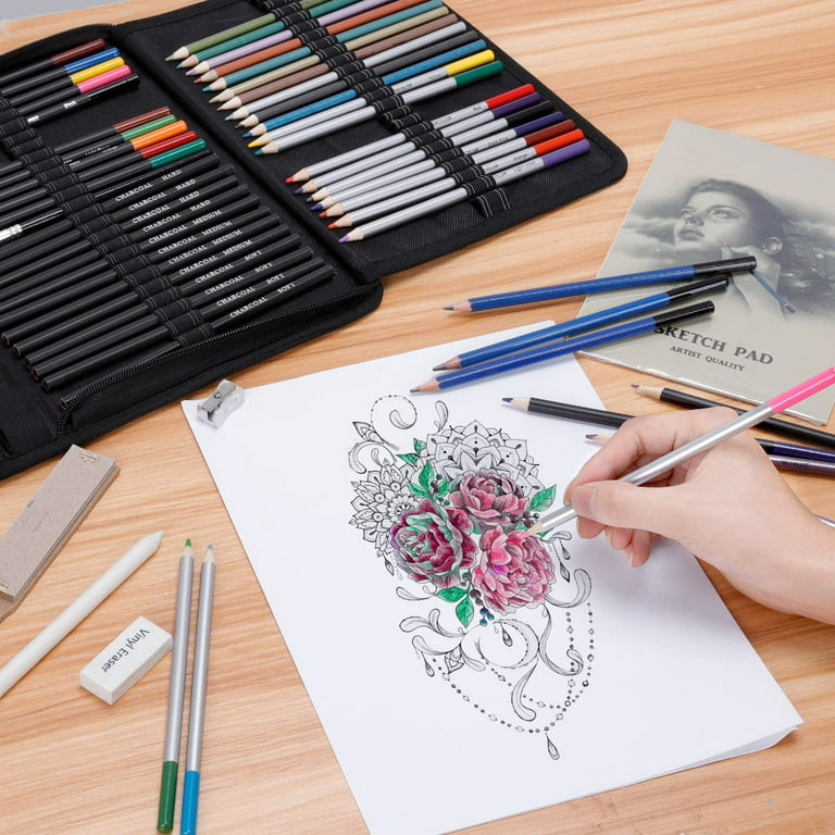 73 Pack Art Supplies Adults Teens Kids Beginners, Artist Drawing Sketching  Kit