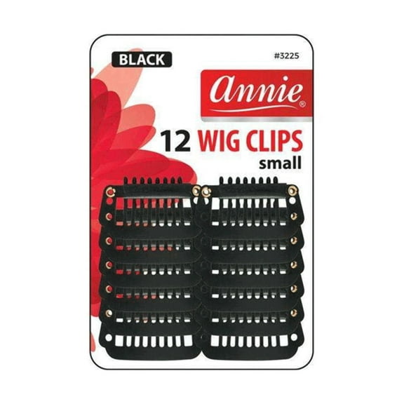 Annie #3225 Wig Clips Black Small 12 ct