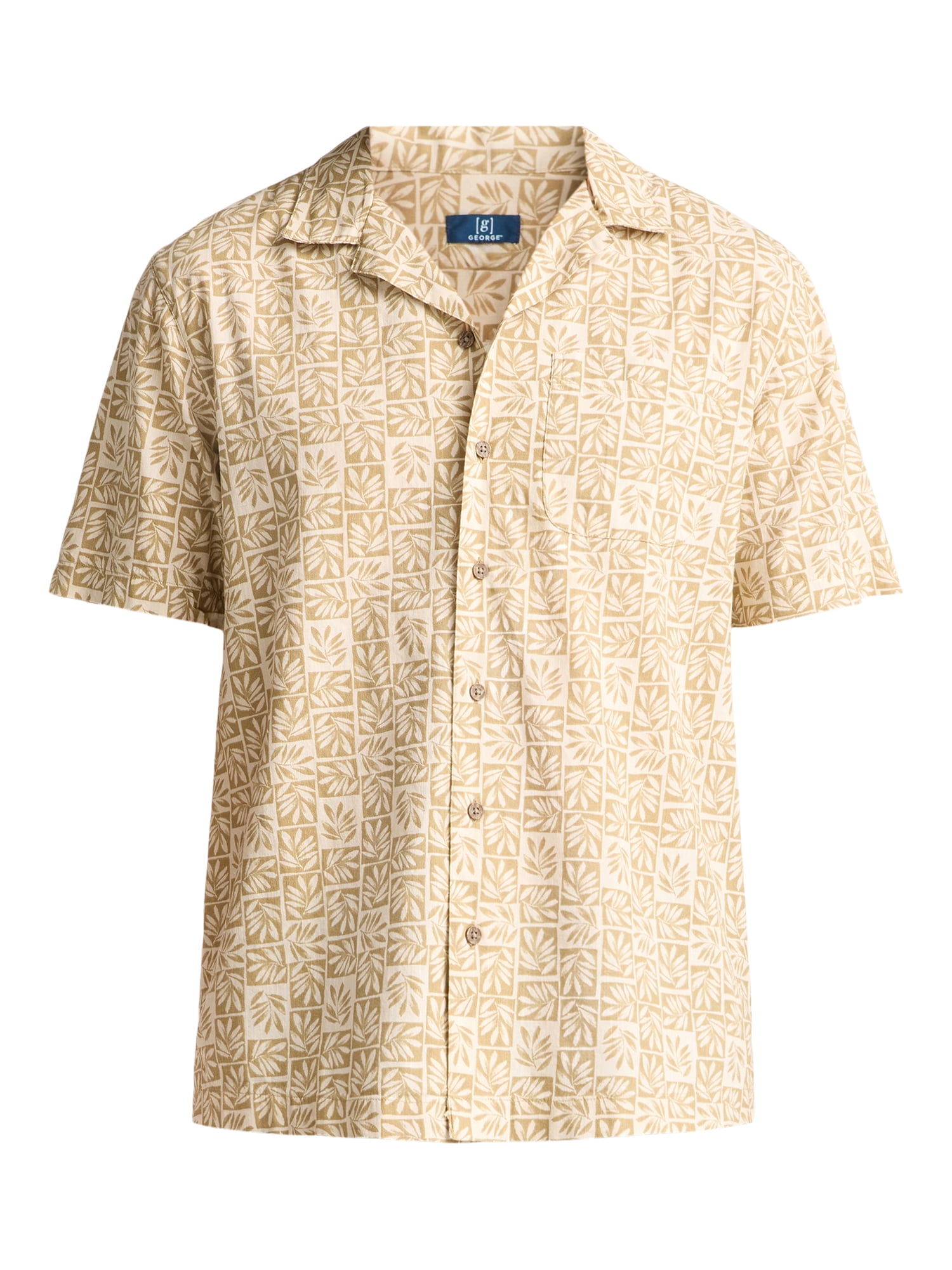 George Men's Linen-Blend Shirt, Sizes S-3XL