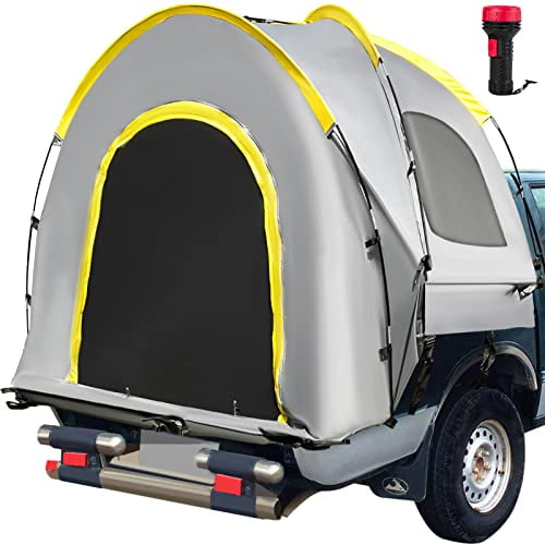 VEVOR Truck Tent 6.5 FT Truck Bed Tent, Pickup Tent for Full Size Truck, Waterproof Truck Camper, 2-Person Sleeping Capacity, 2 Mesh Windows, Easy to Setup Truck Tents for Camping, Hiking,