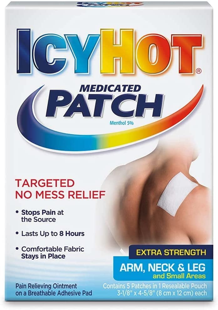 Icy Hot Extra Strength Medicated Patch, Small, 5 Count Box