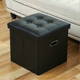 thumbnail image 4 of Storage Box Foldable Organization 3 Colors Useful Collapsible Foot Rest Stool for Bedroom., 4 of 5