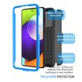 thumbnail image 4 of Njjex Phone Cases for Galaxy A52 4G 5G 6.5", [2 Pack Temerped Glass Screen Protector] Combo Holster Belt Clip [Heavy Duty] [Kickstand] Full-Body Rugged Holster Case (Blue), 4 of 9