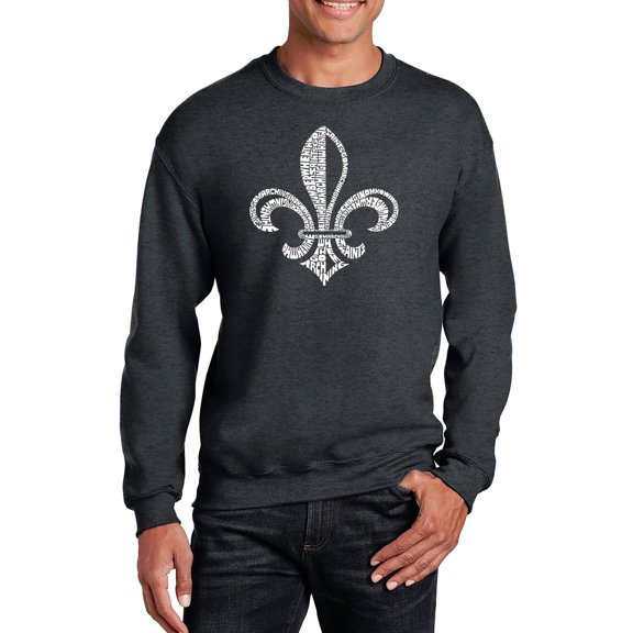 LA Pop Art Men's Word Art Crewneck Sweatshirt - LYRICS TO WHEN THE SAINTS GO MARCHING IN